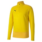 PUMA Team Goal 23 Training 1/4 Zip Top Knitted Sweater - Cyber Yellow-Spectra Yellow, M