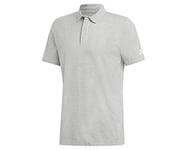 Adidas Men Must Haves Plain Short Sleeve Polo Shirt - Medium Grey Heather, M