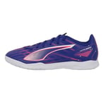 PUMA Unisex Ultra 5 Play IT Soccer Shoe, Lapis Lazuli White-Sunset Glow, 4 UK