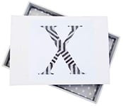 White Cotton Cards Alphabetics, Mini Photo Album, Initial X, White Board, Multi-Colour, 12.5 x 17.5 x 2.5 cm