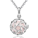 EUDORA Harmony Ball Collier Pendentif médaillon Yoga Lotus avec Les Bijoux Femme Carillon Musique Cadeau Romantique, 88,9cm