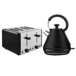 Tower Sera Kettle & 4 Slice Toaster Set Black