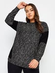 Yours Curve Leo Printed Sweatshirt - Black, Black, Size 20, Women