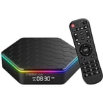 TV Box Android 12.0,Boîtier IPTV Android Smart TV Box 4Go RAM 32Go ROM Allwinner H618 64-bit A53 6K HD Netflix Google Store