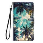 Nuxiady Coque pour Samsung Galaxy A5 2017 PU Cuir à Rabat Housse Étui avec Mignonne Motif Dessin Design, Antichoc Portefeuille Etui Flip Folio Case Cover pour Galaxy A5 2017, Arbre