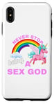 iPhone XS Max Fun Graphic-Never Stop Being A Sex God Case