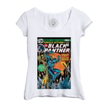 T-Shirt Femme Col Echancré Black Panther Marvel Couverture Bd Comics Super Hero Vintage