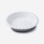 Porcelain Round Large Pie Dish with Crinkle Crust Rim 27cm