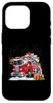 iPhone 16 Pro Firefighter Santa Fireman Driving Fire Truck Merry Christmas Case