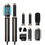 Air Styler 6 en 1, Hair Styler 110000 RPM 20m/s Multifonction Brosse Soufflante, 1400W Seche Cheveux, Boucleur, Lisseur, Brosse Coiffante Chauffante, pour Boucler, Lisser, Sécher, Volumisant