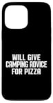 Coque pour iPhone 13 Pro Max Le camping-car amusant donnera des conseils de camping pour la pizza