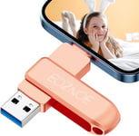 Clé USB 64 Go pour iPhone Enregistrez Plus de Photos et vidéos, 3 en 1 USB Mémoire Stick Stockage Externe, Clé USB 3.0 pour iPhone, iPad, appareils de Type C, Ordinateur, Mac.\u2026