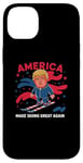 iPhone 14 Plus Donald Trump Skiing America - Make Skiing Great Again Case