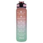 Motiverende Drikkeflaske Pink/Mint 900ml