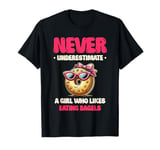 Never Underestimate A Girl Who Likes Eating Bagels T-Shirt