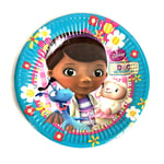 Pack of 8 Doc McStuffins 19.5cm Paper Party Plates - Birthday Supplies Tableware