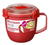 Sistema Microwave Soup Mug Small 565ml Lunch Dinner Picnic Travel Food