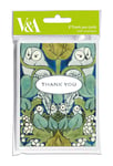 V&A Voysey The Owl 8 Thank You Notes & Envelopes