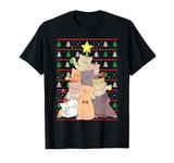 Funny Cat Lover Ugly Xmas Santa Cat Christmas Tree T-Shirt