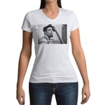 T-Shirt Femme Col V Charles Mingus Jazz Artiste Jazzmen Contrebasse