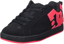 DC Shoes Femme Court Graffik-Shoes for Women Basket, Black/Hot Pink, 38 EU