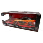 [FR] Jada Toys HAN 1995 MAZDA RX-7 ORANGE FAST & FURIOUS W/FIGURE 1:24 - JADA050