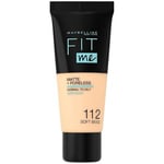 Fonds de teint & Bases Maybelline New York  Fit Me! Foundation Matte+poreless 112-soft Beige