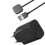 Chargeur Secteur 12W + Cable Compatible avec Fitbit VERSA 4/VERSA 3/SENSE 2/SENSE - Charge Montre Phonillico®