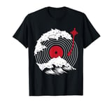 Vinyl Record Player Wave Vinyl Music Lovers Graphic Novelty T-Shirt