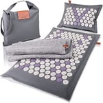 High Pulse Tapis d’acupression Eco incl. sac + poster - Matelas et oreiller d'acupression avec des aimants en fibres naturelles qui stimulent la circulation sanguine