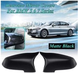 ZHAOOP Car Mirror Cover Side Mirror Cover Pair Mirror Covers Side Rearview Mirror Cover Cap Fit ,For BMW 5 6 7 Series F10 F18 F11 F06 F07 F12 F13 F01 2014 2015-16 Gloss Black (Color : Carbon fiber)-Matte Black