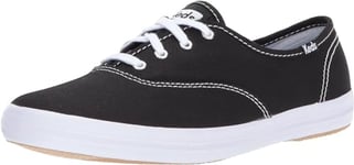 Keds Champion Core Text-Black/white, Baskets Basses Femme - Noir (Black), 41 EU