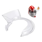Pouring Shield for Metal Mixing Bowls, Universal Pouring Chute, Splash Guard, for KitchenAid 4.5-4.8 Qt Bowl-Lift Stand Mixer Attachment/Accessories, Plastic, Clear