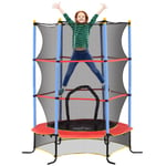 HOMCOM Trampoline for Kids w/Enclosure Net Built-in Zipper 3-10 Year