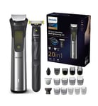 Philips Series 9000, 20-in-1 Ultimate Multi Grooming Trimmer for Face, Head, and Body MG9555/15