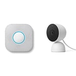 Google Nest Protect 2ème Génération: Détecteur de Fumée et Monoxyde de Carbone, (à Piles) & Nest Cam (Intérieur - Filaire) Caméra de sécurité pour la maison – Caméra de sécurité connectée