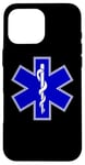 Coque pour iPhone 16 Pro Max Star of Life Canne à pêche d'asclépius EMT PARAMEDIC MEDIC