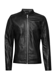 Leather Jacket Läderjacka Skinnjacka Black Lindbergh