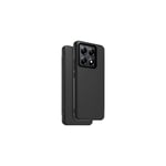 Coque à rabat avec touché peau avec dragonne amovible Made For Xiaomi pour Xiaomi 14T Noir - Neuf