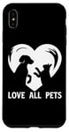 Coque pour iPhone XS Max T-shirt Love All Pets Animals Are Friends Too pour homme et femme