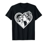 Saint Bernard Mom Dog Art Valentine's Day Heart T-Shirt