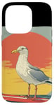 Coque pour iPhone 14 Pro Joli costume de mouette pour les amateurs de planches de surf