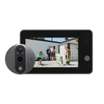 Sonnette intelligente connecté WiFi écran 1080P, Vision nocturne HD, Vision bidirectionnelle, caméra de sécurité pour la maison + Micro SD 64go