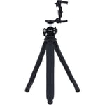 Rollei Monkey Pod 3: Versatile Mini Tripod - Smartphone, Camera, Selfie Stick - Compatible, Flexible, Lightweight, 360° Rotating Ball Head (Black)