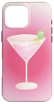 Coque pour iPhone 16 Pro Max Esthétique Rose Matrini Y2K Dirty Martini Lover Olive