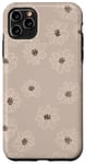 Coque pour iPhone 11 Pro Max Fleur florale beige neutre sur sable beige mignon bohème