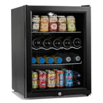 Subcold Super65 LED - Table-Top Fridge | 65L Beer, Wine & Drinks Fridge | LED Light + Lock & Key | Energy Efficient (Black)