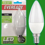 4x 4W (=27W) LED Candle Warm White 3000k SES E14 Small Edison Screw Light Bulb