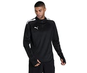 PUMA Homme Teamliga Haut Zippé 1/4 Pull, Puma Black-puma White, XXL EU