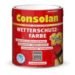 Erhard-Trading Consolan Peinture de protection contre les intempéries 2,5 l Gris galerie opaque Protection du bois extérieur